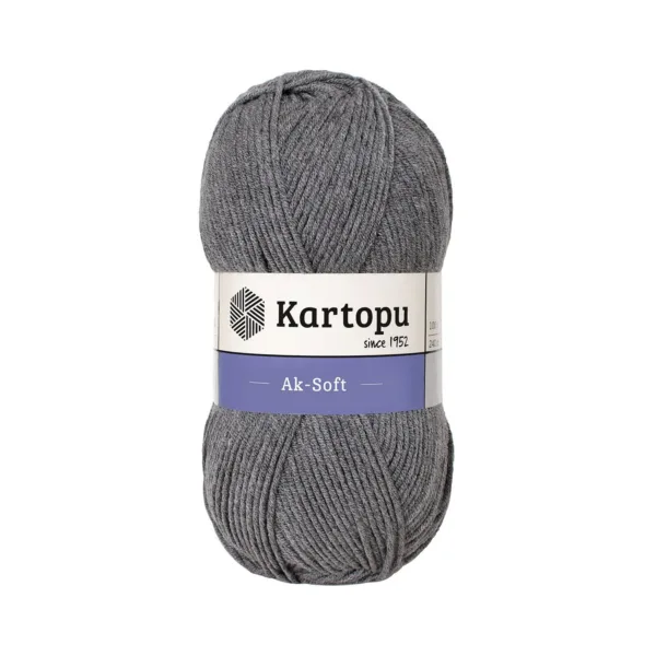 Kartopu Aksoft  Koyu Gri  El Örgü İpliği