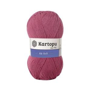 Kartopu Aksoft Koyu Gül El Örgü İpliği