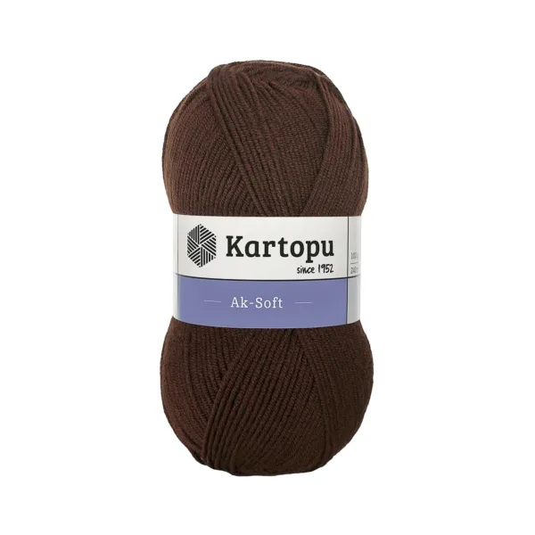Kartopu Aksoft Koyu Kahve El Örgü İpliği
