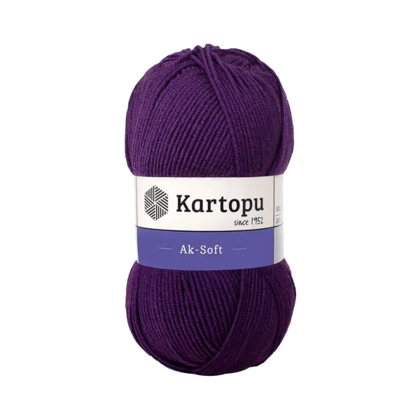 Kartopu Aksoft Mor El Örgü İpliği
