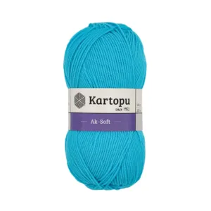 Kartopu Aksoft Turkuaz El Örgü İpliği K576