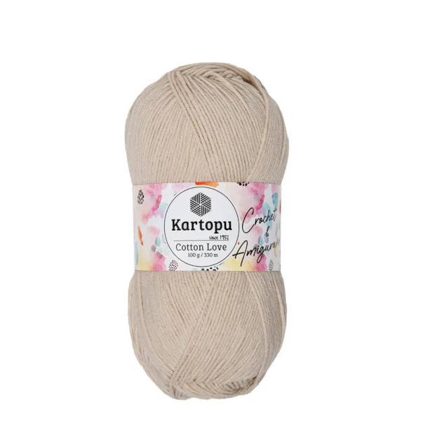 Kartopu Cotton Love Açık Pudra Örgü İpliği K354