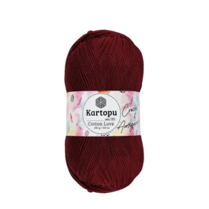 Kartopu Cotton Love Bordo Örgü İpliği K110