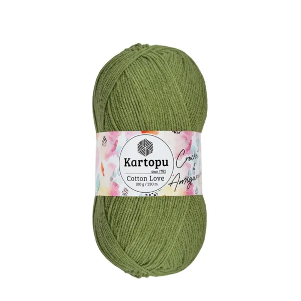 Kartopu Cotton Love Çimen Yeşil Örgü İpliği K391