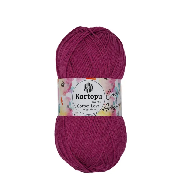 Kartopu Cotton Love Fuşya Örgü İpliği