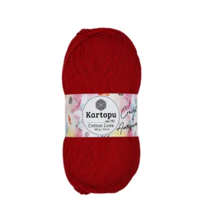 Kartopu Cotton Love Kırmızı Örgü İpliği K143