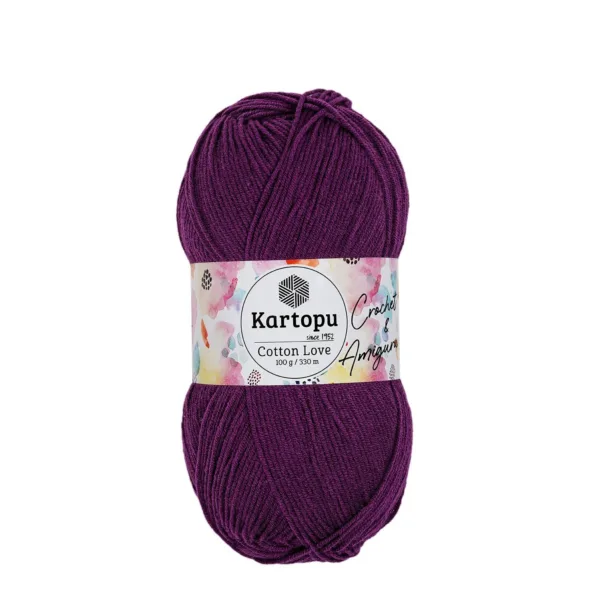 Kartopu Cotton Love Koyu Mor Örgü İpliği