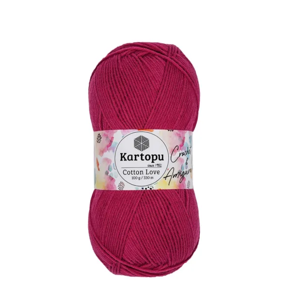 Kartopu Cotton Love Koyu Pembe Örgü İpliği