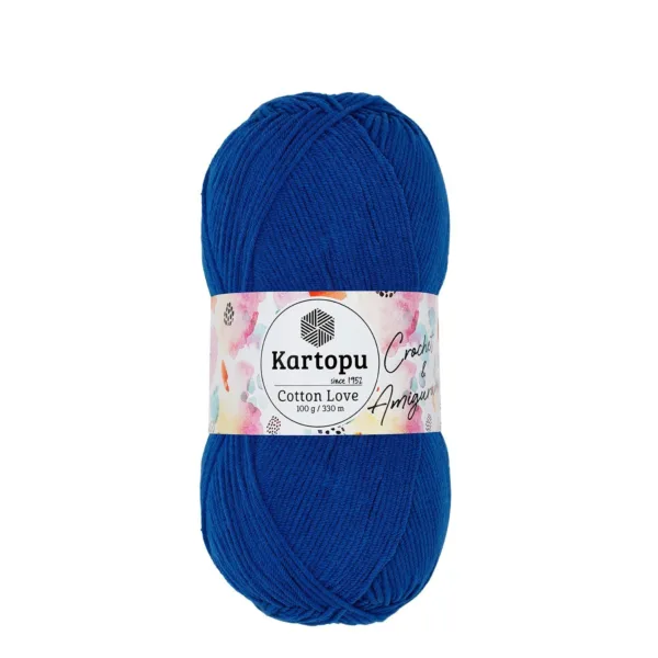 Kartopu Cotton Love Koyu Saks Mavi Örgü İpliği K627