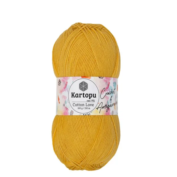Kartopu Cotton Love Koyu Sarı Örgü İpliği K317
