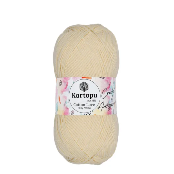 Kartopu Cotton Love Krem Örgü İpliği K37