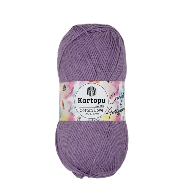 Kartopu Cotton Love Lila Örgü İpliği