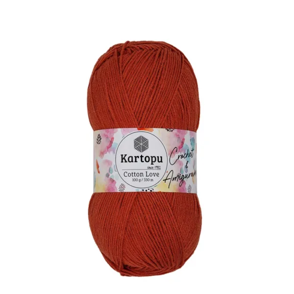 Kartopu Cotton Love Mat Turuncu Örgü İpliği K269