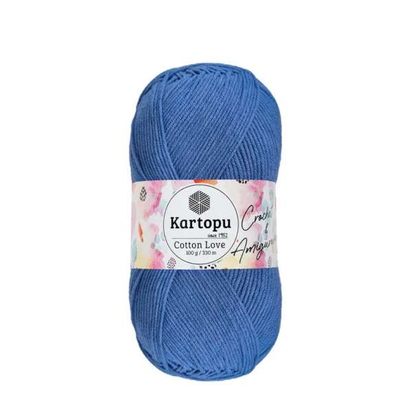 Kartopu Cotton Love Önlük Mavi Örgü İpliği K620