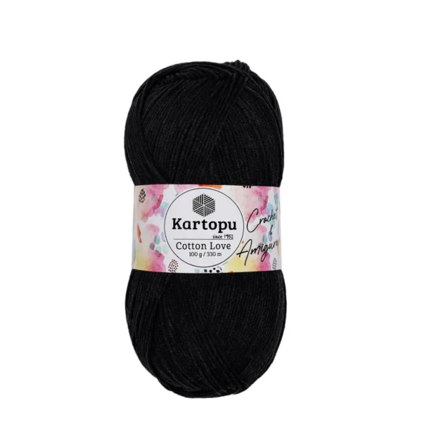 Kartopu Cotton Love Siyah Örgü İpliği