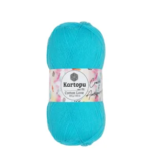 Kartopu Cotton Love Turkuaz Örgü İpliği K516