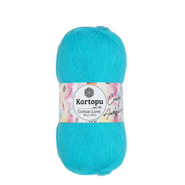 Kartopu Cotton Love Turkuaz Örgü İpliği K516
