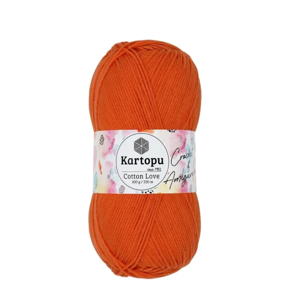 Kartopu Cotton Love Turuncu Örgü İpliği K201