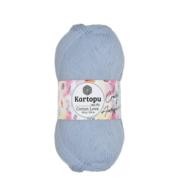 Kartopu Cotton Love Uçuk Mavi Örgü İpliği K580