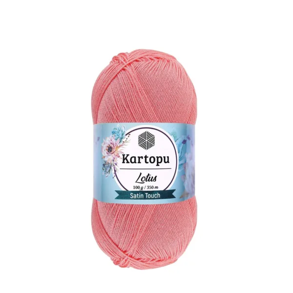 Kartopu Lotus Gül Pembe Örgü İpi