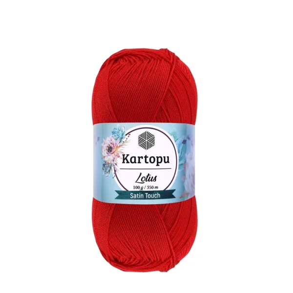 Kartopu Lotus Kırmızı Örgü İpi