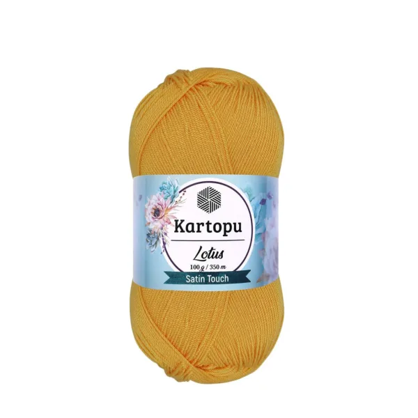 Kartopu Lotus Koyu Sarı Örgü İpi