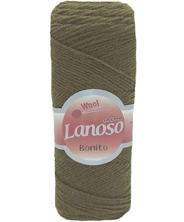 Lanoso Bonito Asker Yeşil Örgü İpliği 912