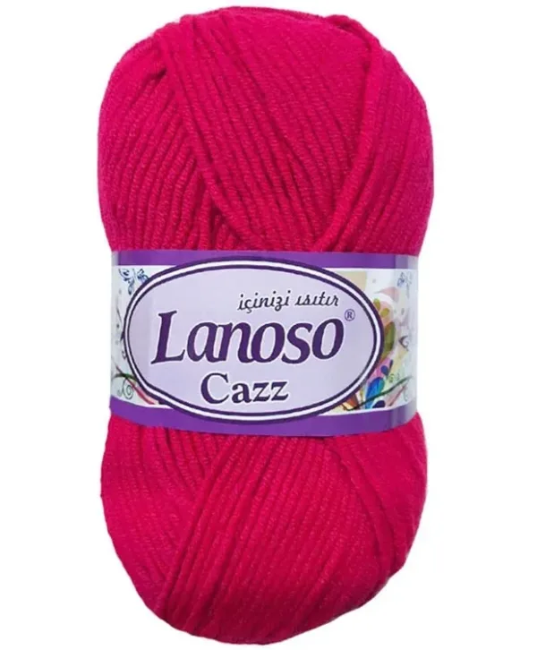 Lanoso Cazz Koyu Fuşya Örgü İpliği 948