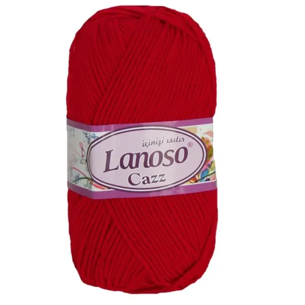 Lanoso Cazz Neon Kırmızı Örgü İpliği 973