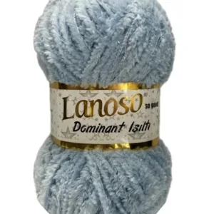 Lanoso Dominant Işıltı Bebe Mavi Örgü İpliği 961