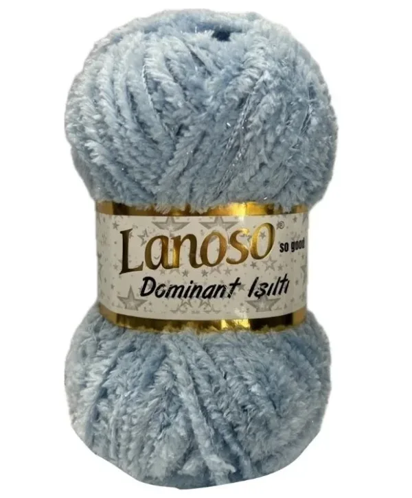 Lanoso Dominant Işıltı Bebe Mavi Örgü İpliği 961