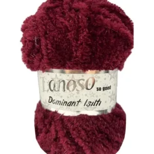 Lanoso Dominant Işıltı Bordo Örgü İpliği 957