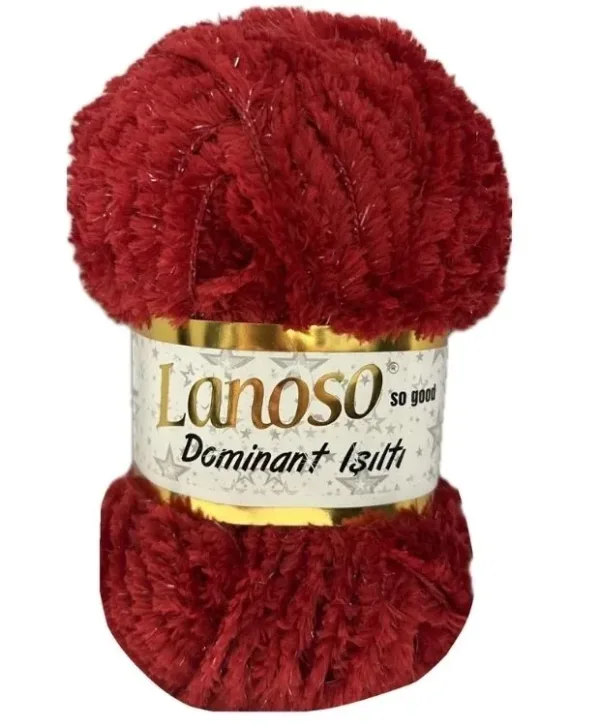 Lanoso Dominant Işıltı Kırmızı Örgü İpliği 956