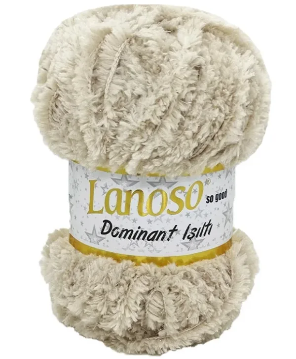 Lanoso Dominant Işıltı Krem Örgü İpliği 902