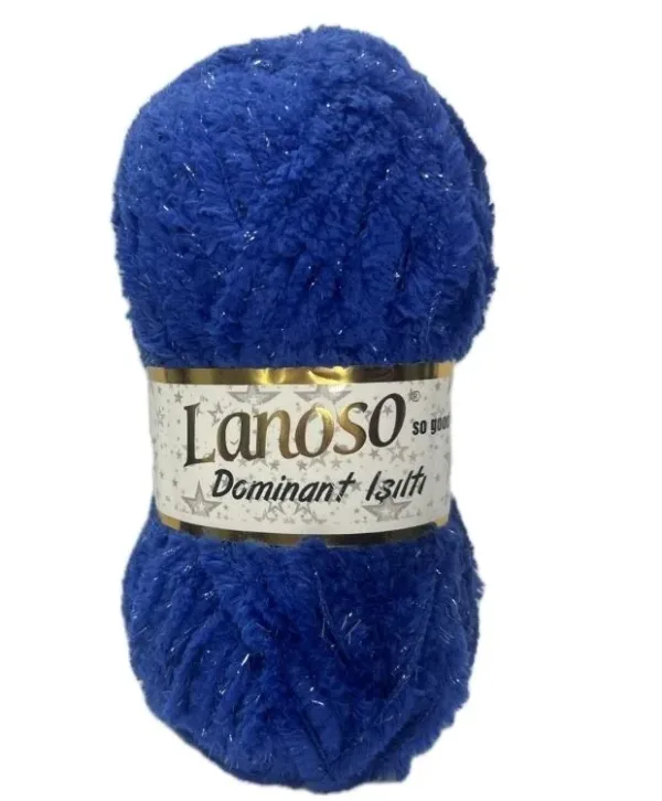 Lanoso Dominant Işıltı Saks Mavi Örgü İpliği 954