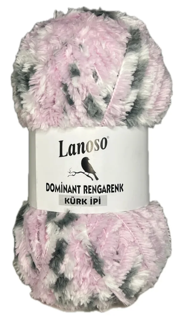 Lanoso Dominant Rengarenk Kalın Kürk İpliği 1003