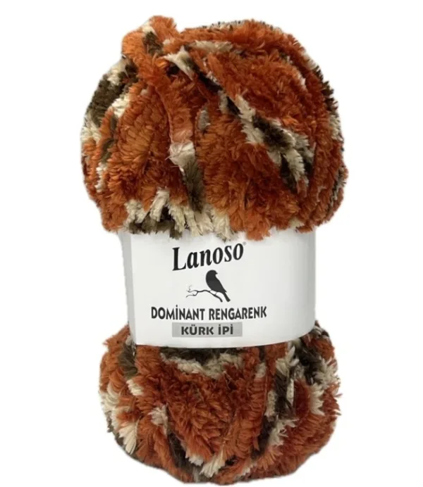 Lanoso Dominant Rengarenk Kalın Kürk İpliği 1004