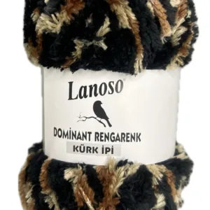 Lanoso Dominant Rengarenk Kalın Kürk İpliği 1005