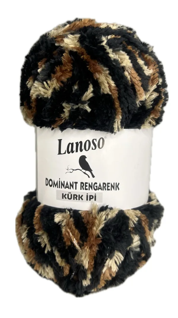 Lanoso Dominant Rengarenk Kalın Kürk İpliği 1005