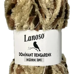 Lanoso Dominant Rengarenk Kalın Kürk İpliği 1006
