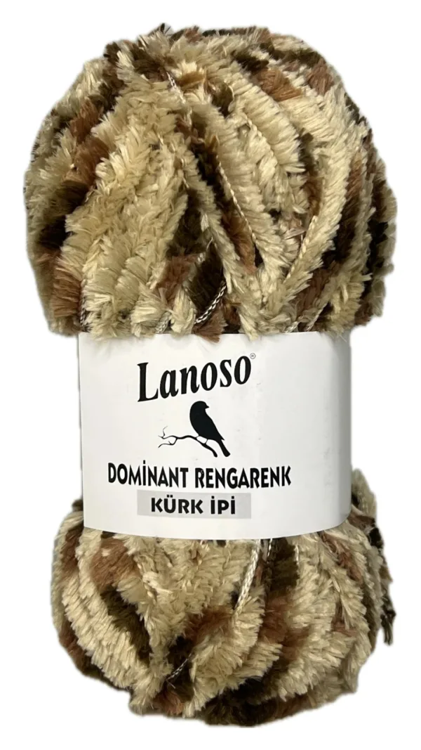 Lanoso Dominant Rengarenk Kalın Kürk İpliği 1006