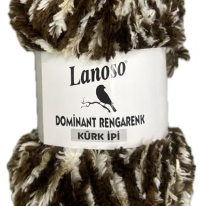 Lanoso Dominant Rengarenk Kalın Kürk İpliği 1007