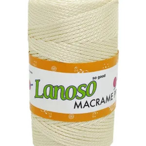 Lanoso Macrame Açık Krem PP Örgü İpliği