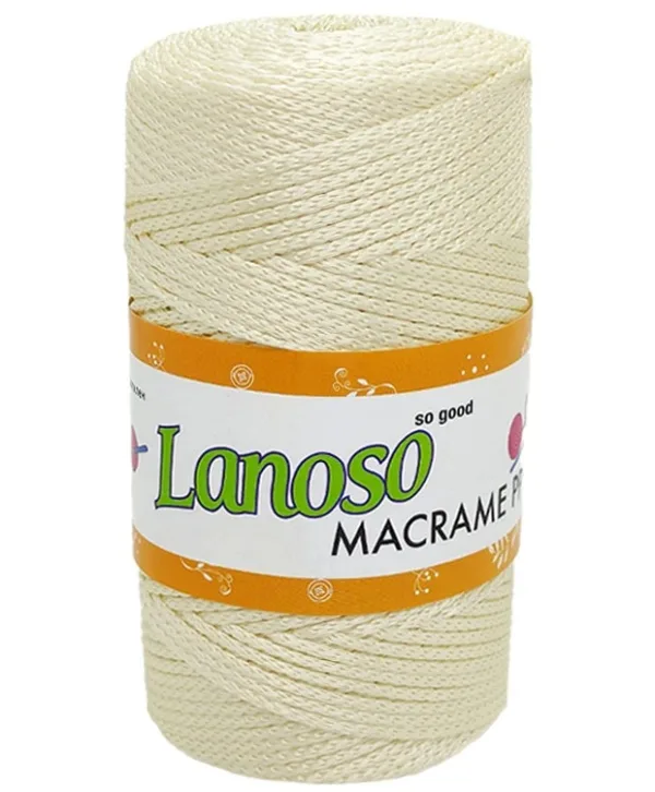 Lanoso Macrame Açık Krem PP Örgü İpliği