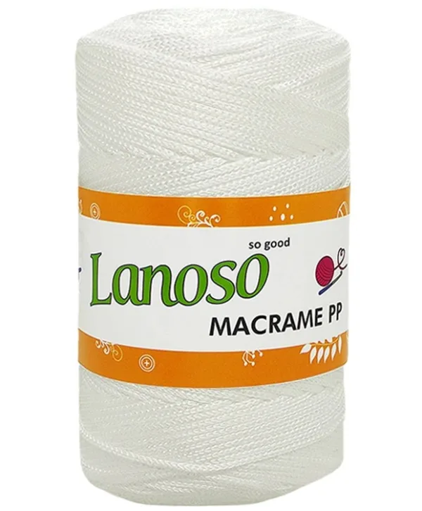 Lanoso Macrame Beyaz PP Örgü İpliği