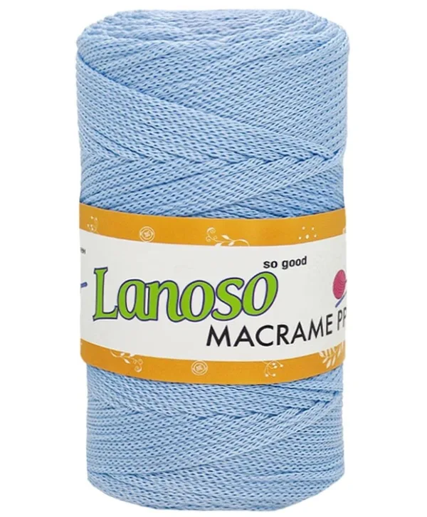 Lanoso Macrame Buz Mavi PP Örgü İpliği