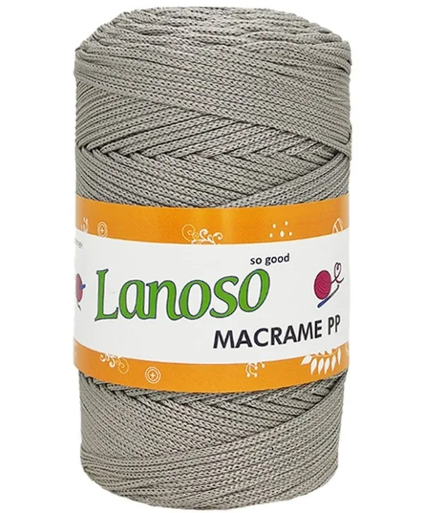 Lanoso Macrame Gri PP Örgü İpliği