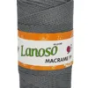 Lanoso Macrame Koyu Gri PP Örgü İpliği
