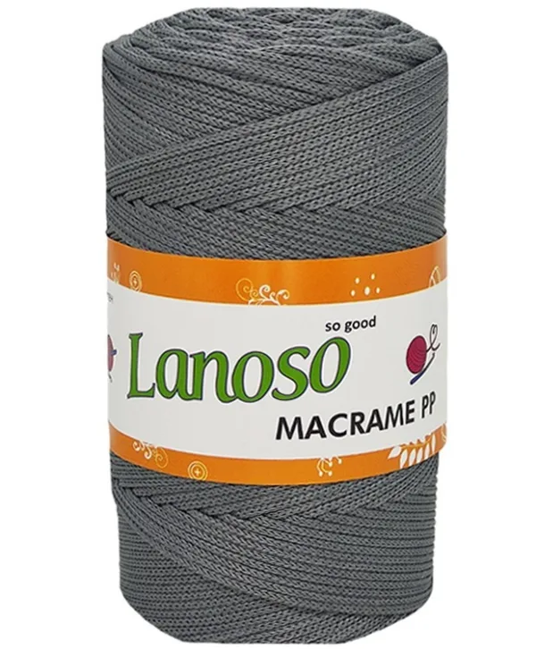 Lanoso Macrame Koyu Gri PP Örgü İpliği