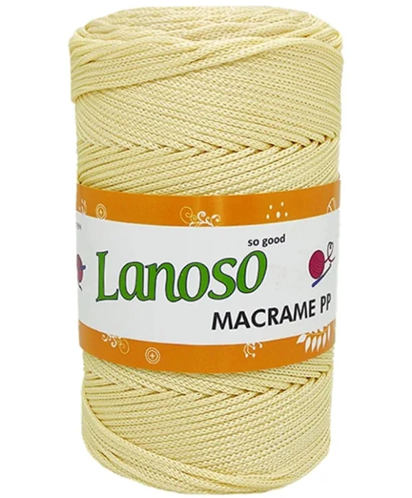 Lanoso Macrame Koyu Krem PP Örgü İpliği